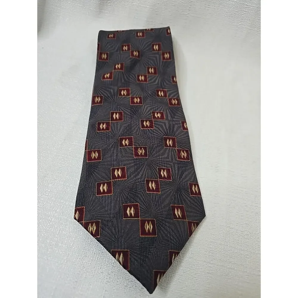 Lot of 6 Vintage Ties Designer Neckties Burgandy Collection Mallard Paisley Silk